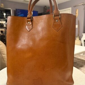 Sam Edelman Cognac Leather Work Tote